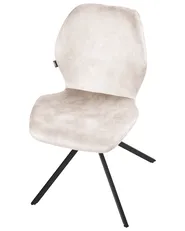 Set di 4 sedie da pranzo MORRISON Velluto Beige chiaro_1041319