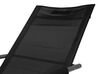 Steel Rocking Sun Lounger Black CARANO_689364