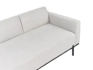 Chaise Longue SAVASSE Faux Linen Light Grey_1004556
