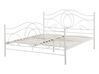 Kovová posteľ 140 x 200 cm biela LYRA_817947