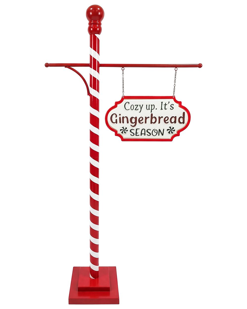 Christmas Decoration POSIO 114 cm Signpost Red/ White