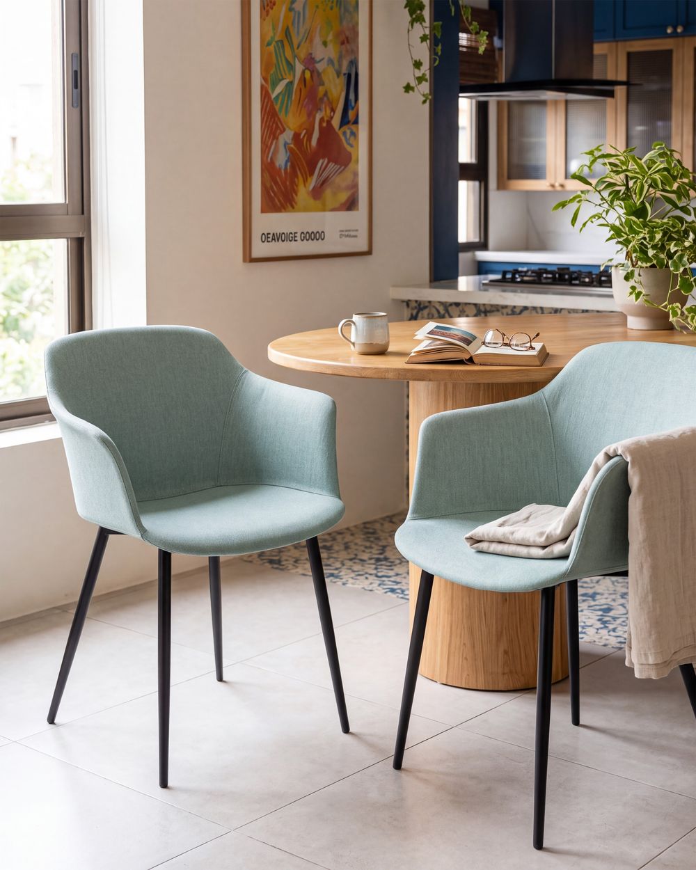 Étkezőszék kétdarabos szettben ELIM Mentazöld