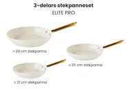 Set med 3 stekpannor ELITE PRO Off-White_992767