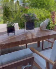 Garden Dining Table LIVORNO 210 cm 90 cm Acacia Wood Brown_951236