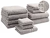 Set of 11 Towels ATAI Cotton Light Grey