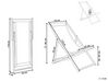 Folding Deck Chair Cream with Black LOCRI_746960