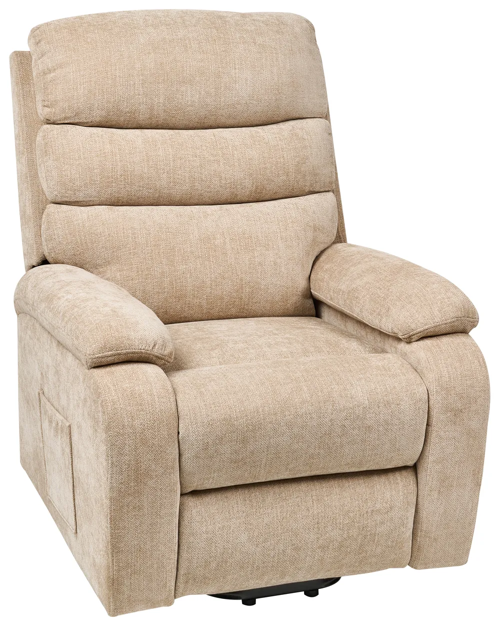 Electric Recliner Chair RISE with Footrest Fabric Beige_938738