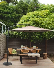 Parasol ogrodowy na wysięgniku 300 cm RAVENNA Piaskowy_372845
