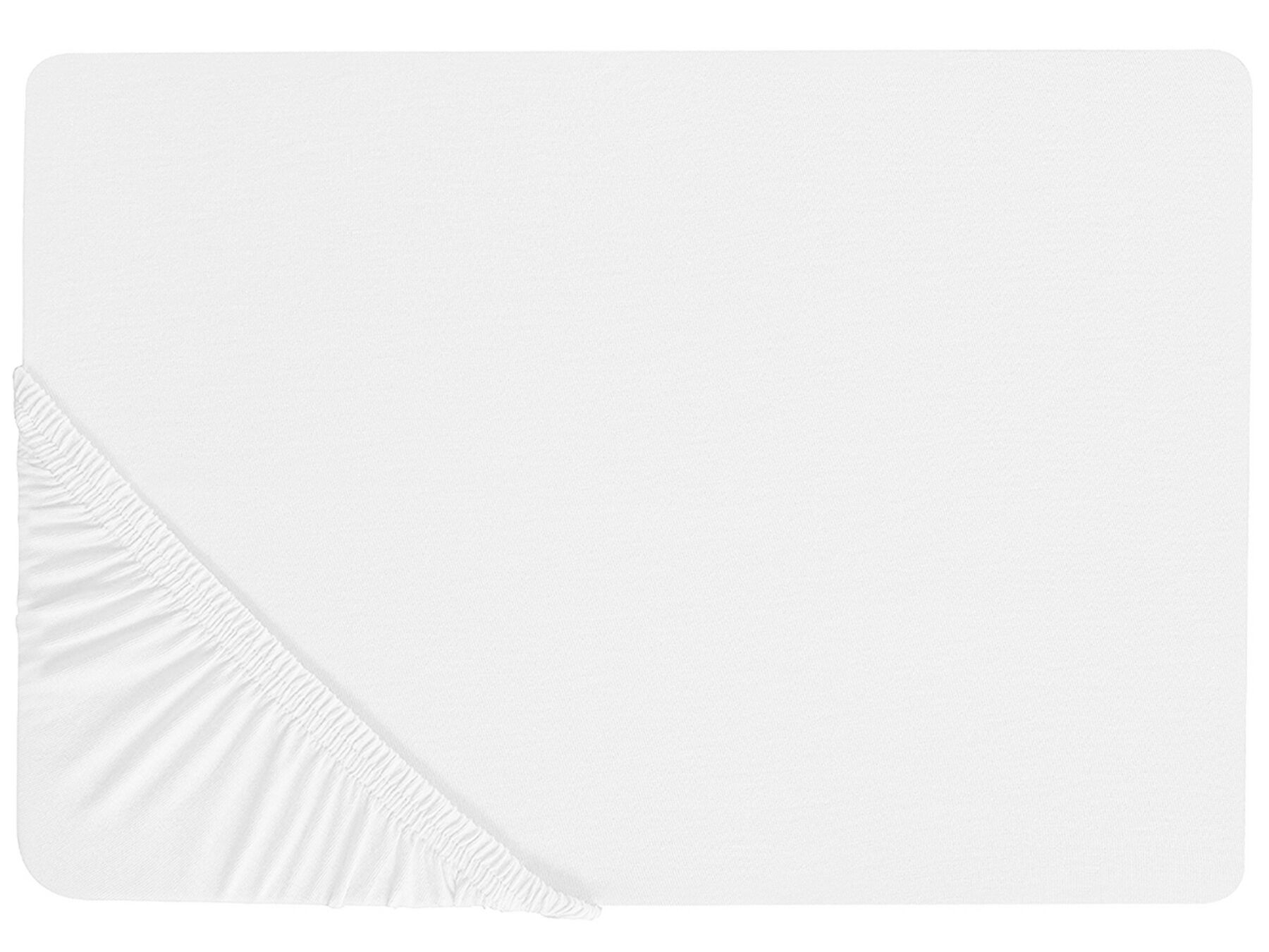 Fehér pamut gumis lepedő 160 x 200 cm JANBU_845151