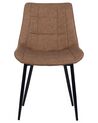 Lot de 2 chaises en cuir PU marron MELROSE II_716678