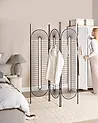 Biombo de 3 paneles NOALE 135 cm 170 cm Negro