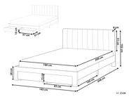 Bed with Storage Drawers LONZAC Velvet Taupe 180 x 200 cm (EU Super King)_1014867