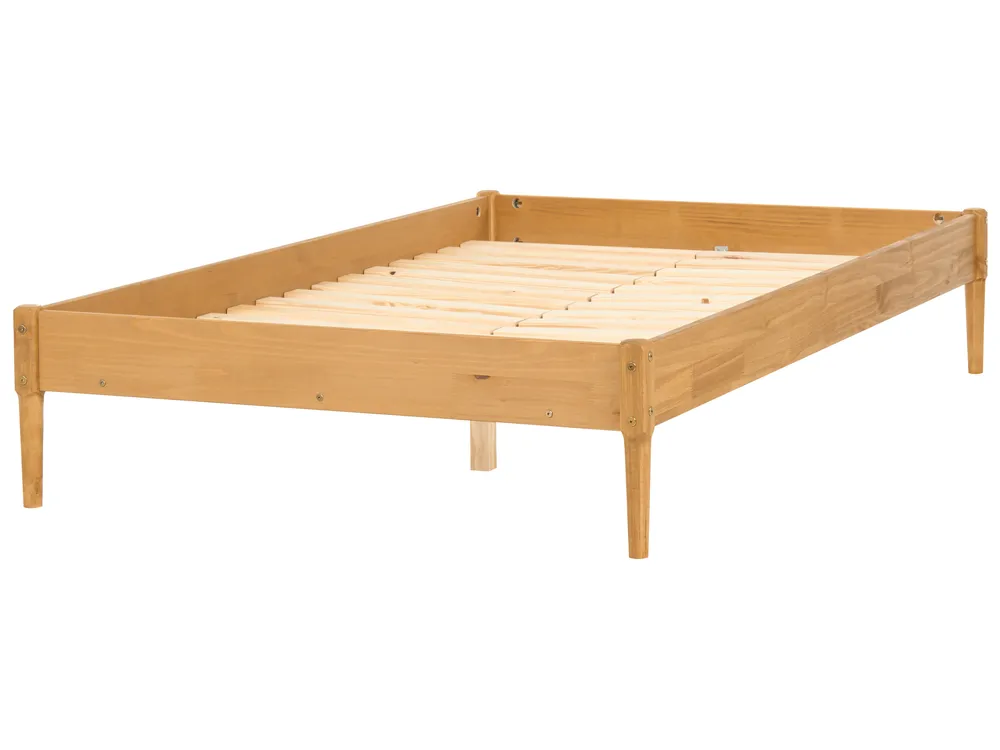 Letto senza testata Legno di pino VEYRAC 120 x 200 cm Marrone chiaro_1099078
