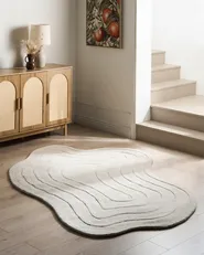 Rug SATNA Beige 160 x 230 cm Wool_1036964