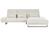 Corner Sofa 4 Seater IKAST Fabric Light Beige Left Hand