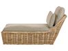 Chaise longue en rotin avec coussin taupe BELSITO_928037