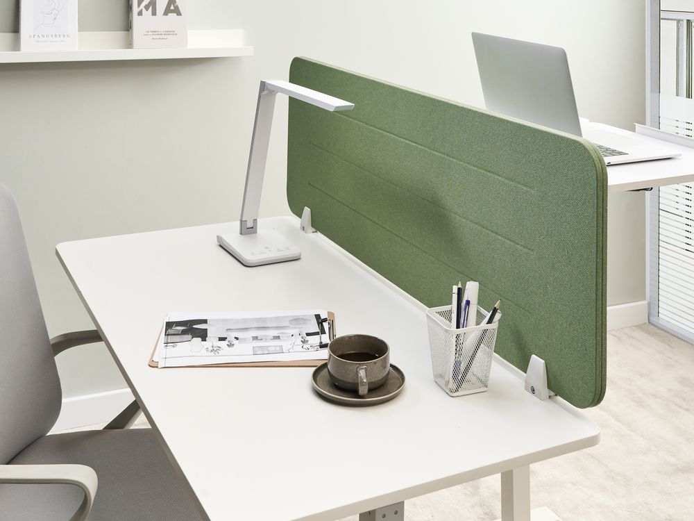 Desk Screen ZIGGY 120 x 40 cm Green