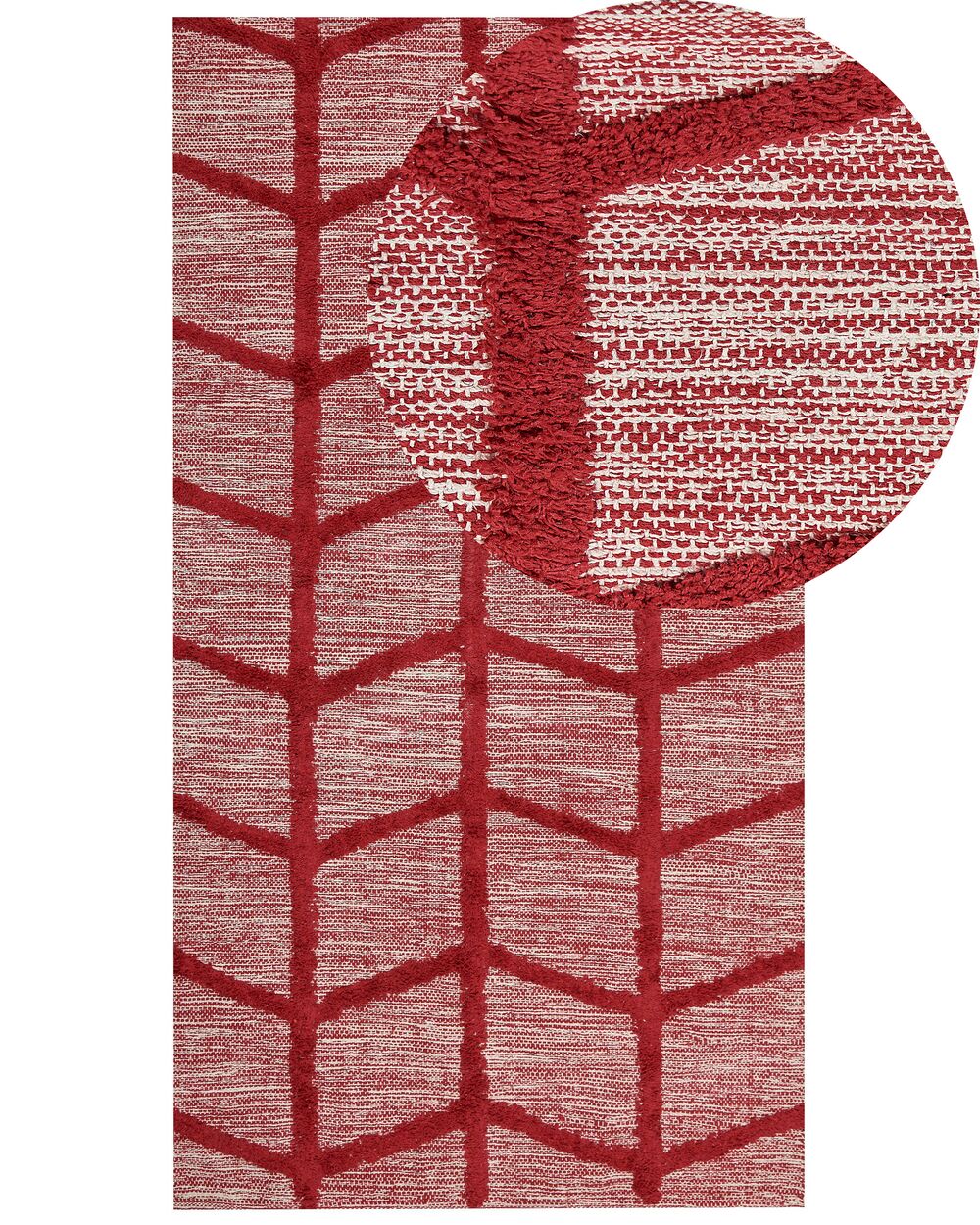 Rug SIVAS Red 80 x 150 cm Cotton