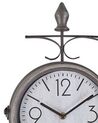 Iron Train Station Wall Clock ø 22 cm Silver and White ROMONT_784504