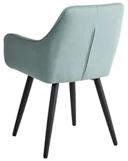 Set di 2 sedie da pranzo TIRANO Lino sintetico Azzurro_1044515