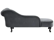 Right-Hand Chaise Longue NIMES Velvet Grey_712488