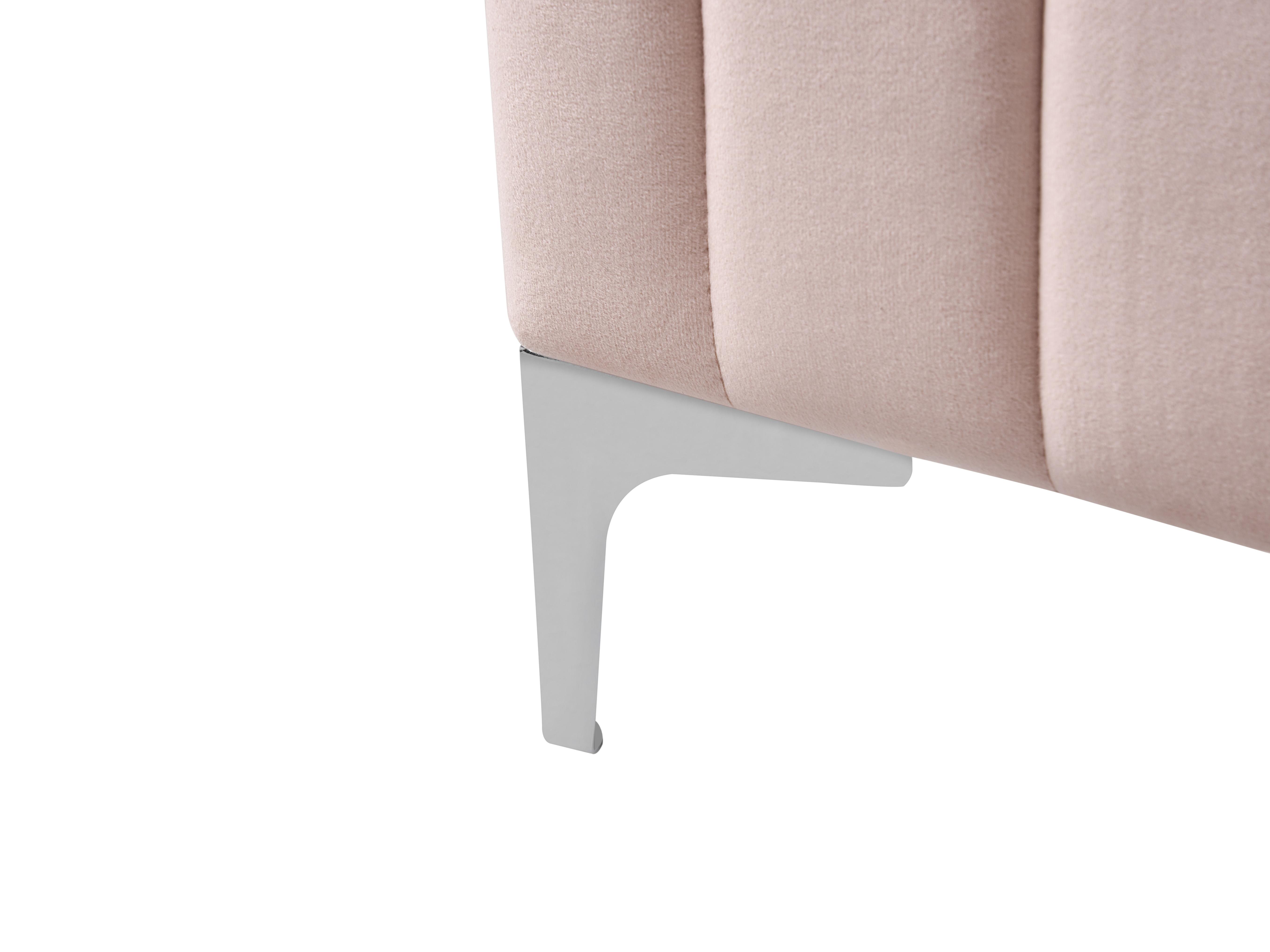Bed Velvet LUNAN 120 x 200 cm (EU Small Double) Pastel Pink_1025720