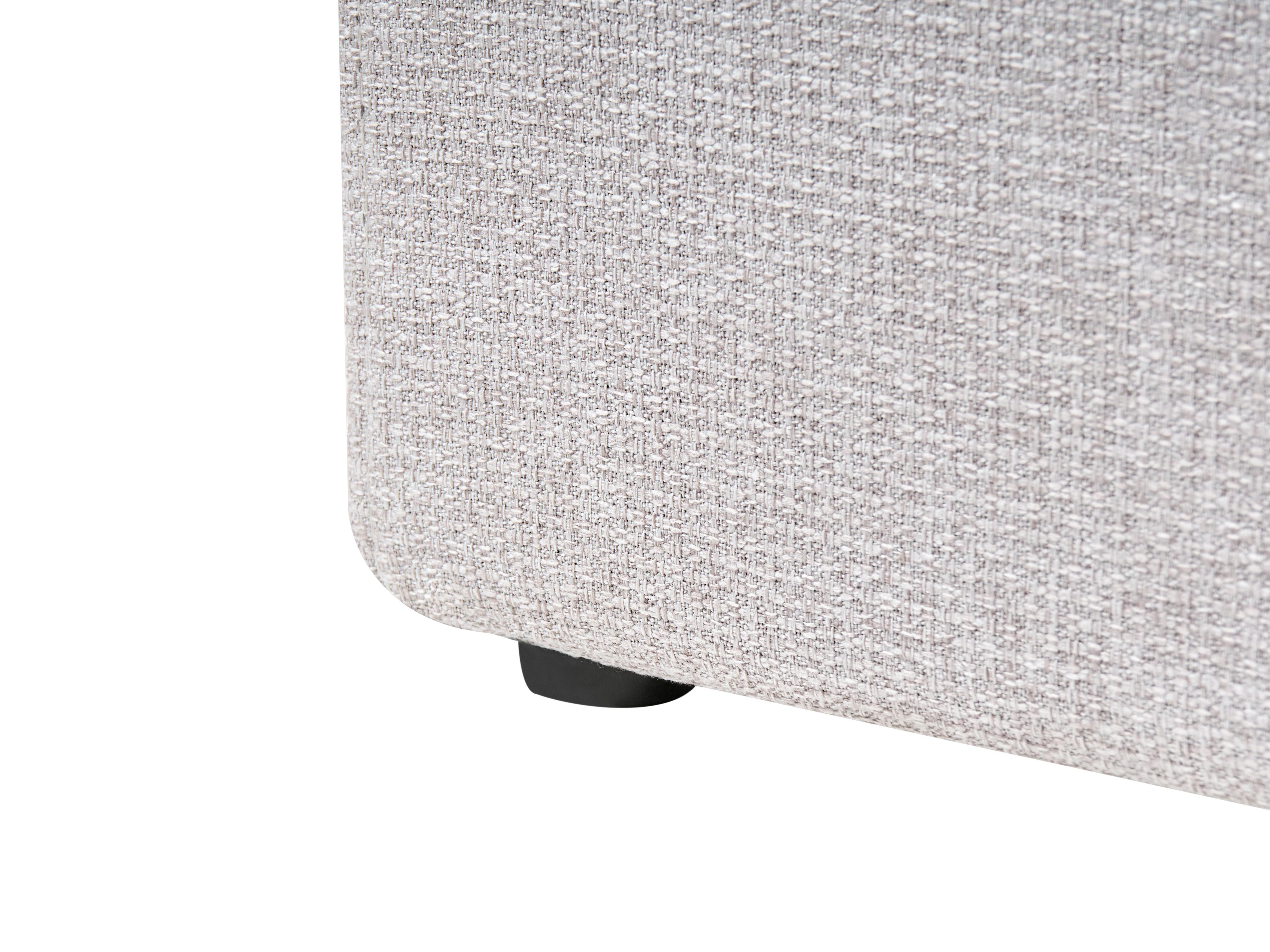 Ottoman Bed without Headboard DINAN Fabric Light Grey 160 x 200 cm (EU King Size)_903734