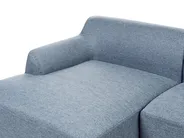Corner Sofa 3 Seater SOSJO Fabric Blue Right Hand_941012