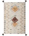 Cotton Area Rug 160 x 230 cm Beige BOLAY_839814