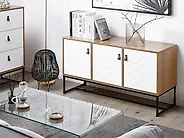 Schrank NUEVA Hellbraun / Weiss_1179602