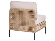 Garden Lounge Set with Table 6 Seater OMEGANA Modular PE Rattan Light Beige_1040900
