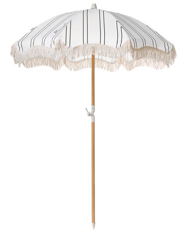 Parasol de jardin 155 cm MONDELLO Blanc/noir
