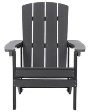 Garden Chair ADIRONDACK with Footstool Dark Grey_809570
