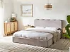 Ottoman Bed NANTERRE Chenille Taupe 180 x 200 cm (EU Super King)