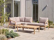Garden Left-Hand Corner Section RIVELLO Acacia Wood Light Brown_1156417