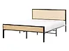 Bed PE rotan AVANTON 140 x 200 cm Zwart
