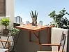 Balcony Table Folding UDINE 70 cm 69 cm Acacia Wood Brown