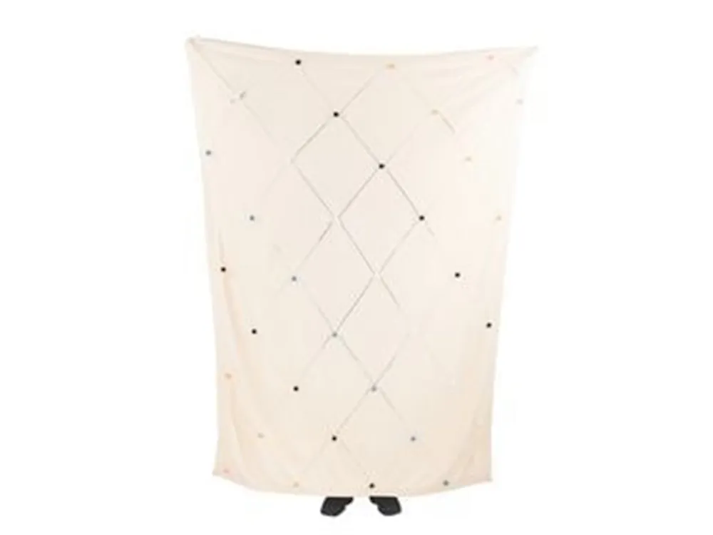 Blanket GAIDAR Cotton 130 x 170 cm Beige_1183960