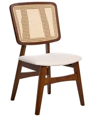Set of 2 Dining Chairs ALCOVA Wood Brown_1010407