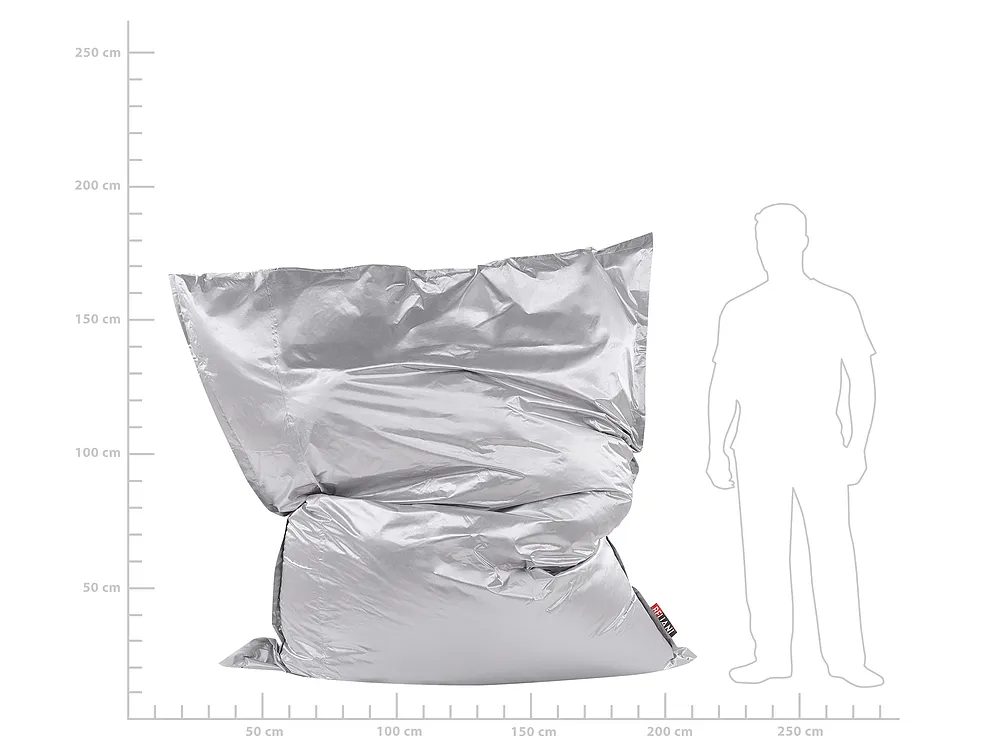 Sitzsack 600 L FUZZY 180 cm 230 cm Silber_823421