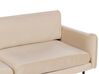 Sofa Set Samtstoff beige 4-Sitzer mit Ottomane VINTERBRO_897476