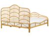 Ratanová posteľ 180 x 200 cm svetlé drevo DOMEYROT_868978