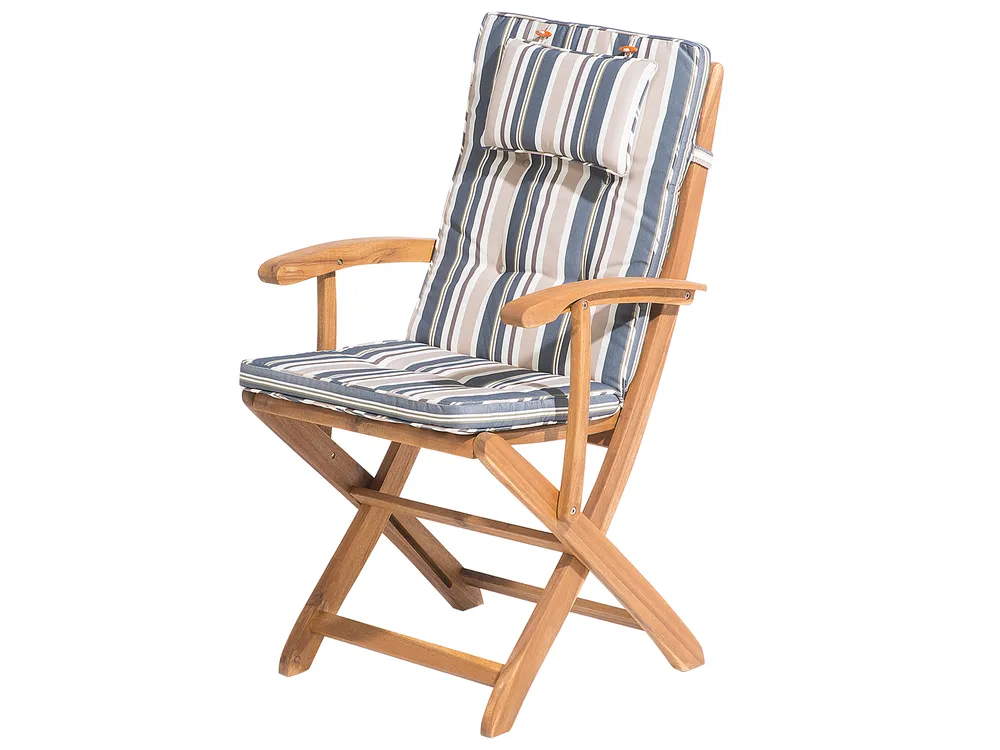 Garden Dining Set 8 Seater MAUI with Cushions Acacia Wood Multicolour_697522