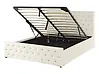 Ottoman Bed AMIENS Velvet Light Beige 140 x 200 cm (EU Double)