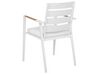 Gartenmöbel Set Aluminium weiß 6-Sitzer Auflagen weiß VALCANETTO/TAVIANO_922618
