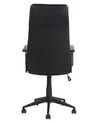 Kancelárska stolička čierna a hnedá výškovo nastaviteľná DELUXE_735173