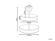 2-poziomowa patera na ciasto KOUIGN Srebrny_967086
