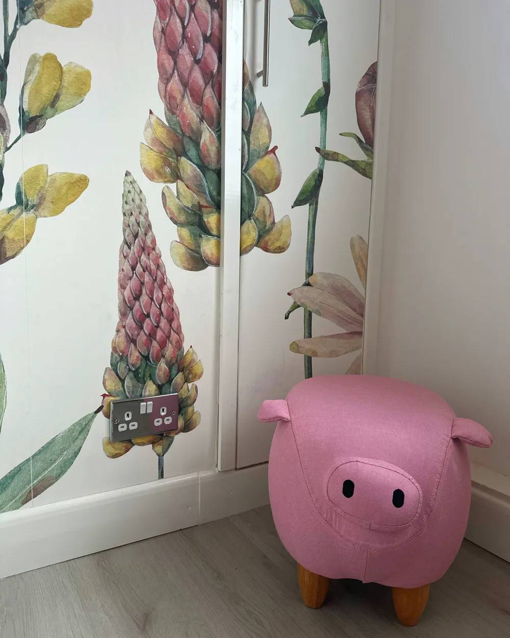 Animal Stool PIGGY Pig Fabric Pink_972790
