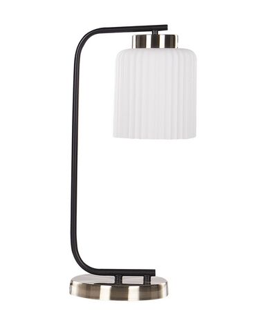 Metal Table Lamp Black and Brass CAUDELO