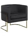 Armchair SIRKKA Velvet Black